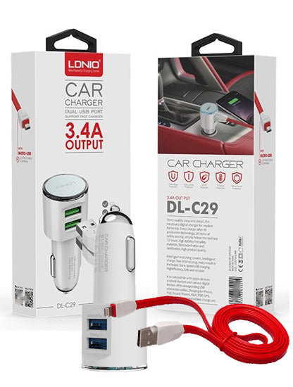 Chargeur de Voiture Double USB LDNIO