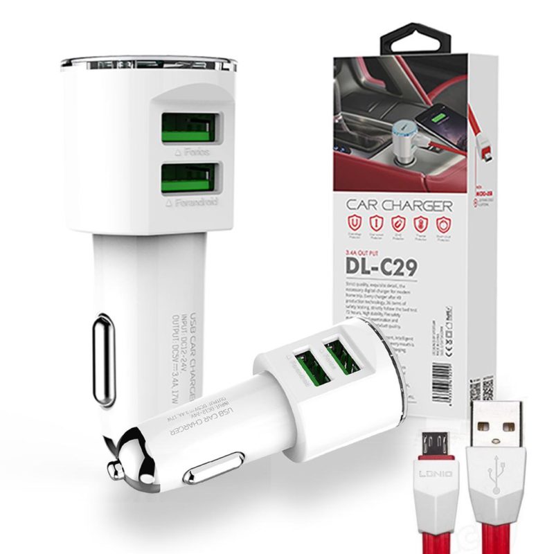 Chargeur de Voiture Double USB LDNIO