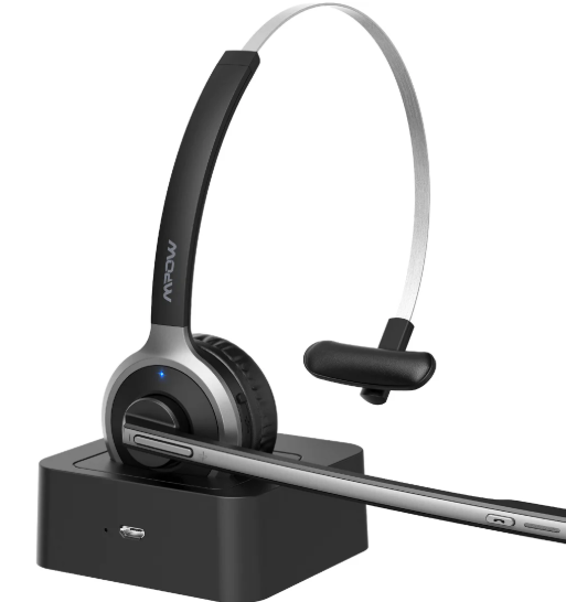 Casque Bluetooth Professionnel M5 Pro  – Microphone à Réduction de Bruit et Station de Charge